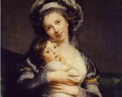 路易斯伊 丽莎白 维热 勒 布伦 : Self-portrait in a Turban with Julie